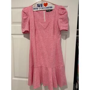 karl lagerfeld women's paris tweed puff-sleeve square-neck sheath dress - Sz 10